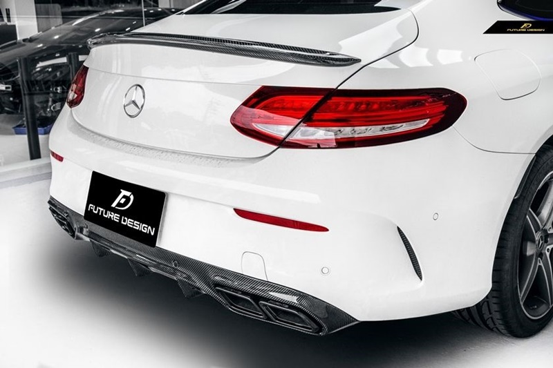 W205 C63 Coupe – C63 style Carbon Rear Diffuser 03